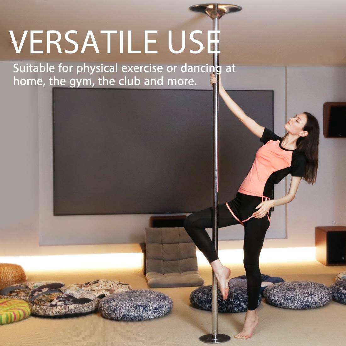 Professional Spinning Dancing Pole, 45mm Portable Dance Pole for Home Fitness