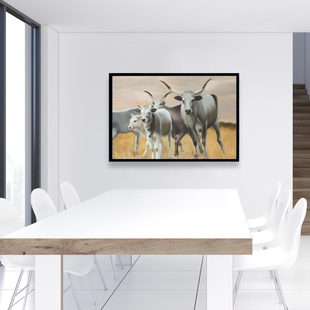 Nguni Breeding Fine Art Gallery Wrapped Canvas 16x48