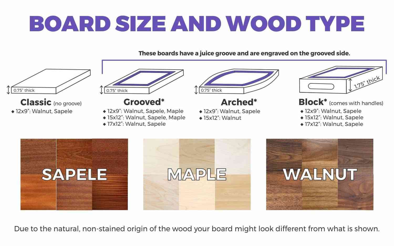 Personalized Engraved Wooden Cutting Board - Monogram Design for Wedding or Anniversary Gift