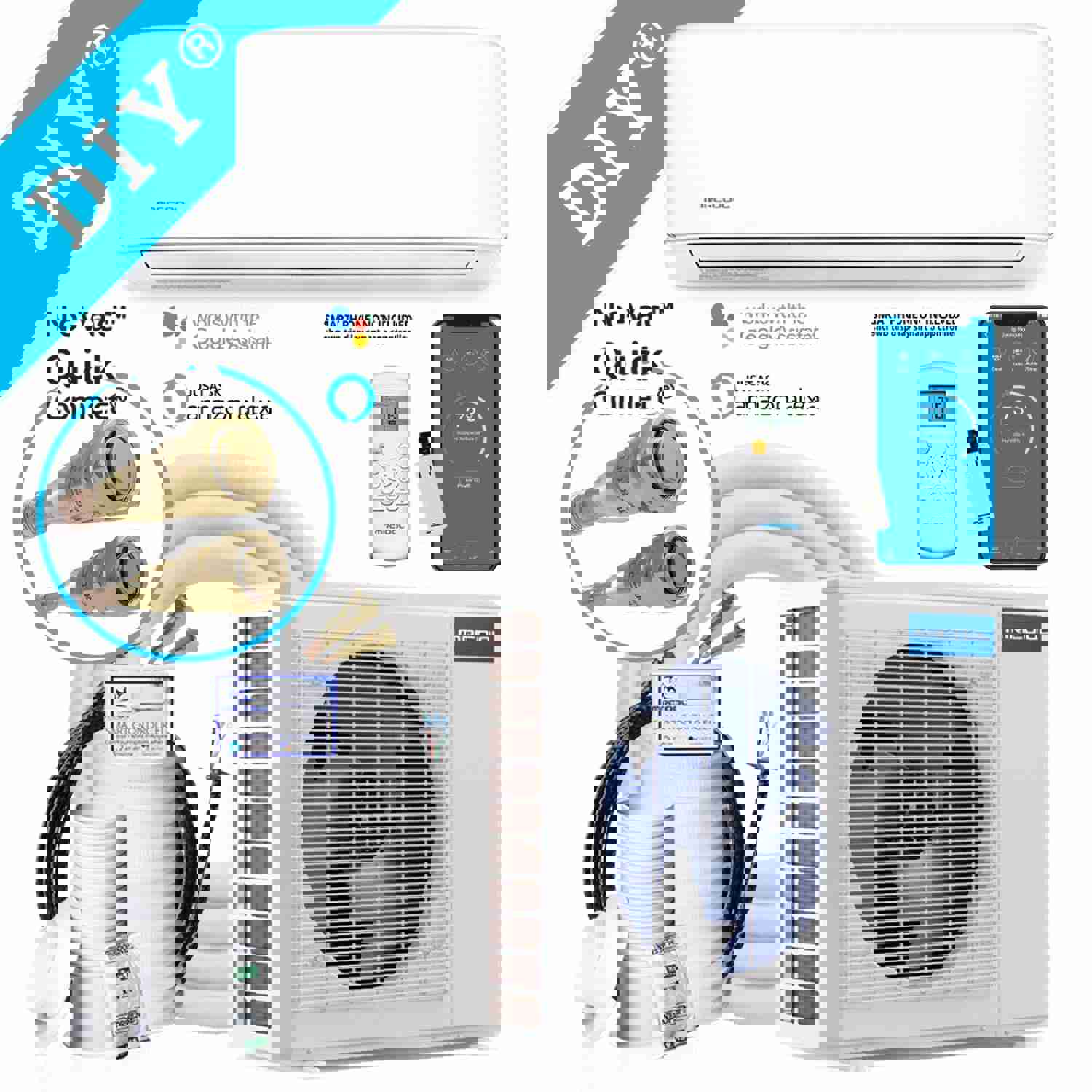 MRCOOL DIY 4th Generation E Star 12k BTU Ductless Mini-Split Heat Pump Complete System 115V/60Hz
