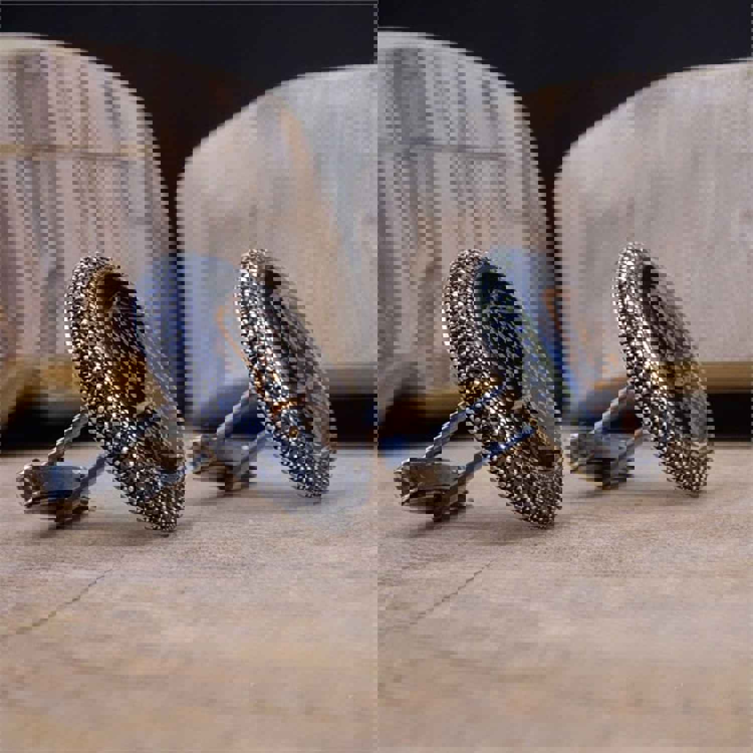 Personalized Round Name Silver Cufflinks for Men - Wedding Gifts, Groom & Best Man Cufflinks