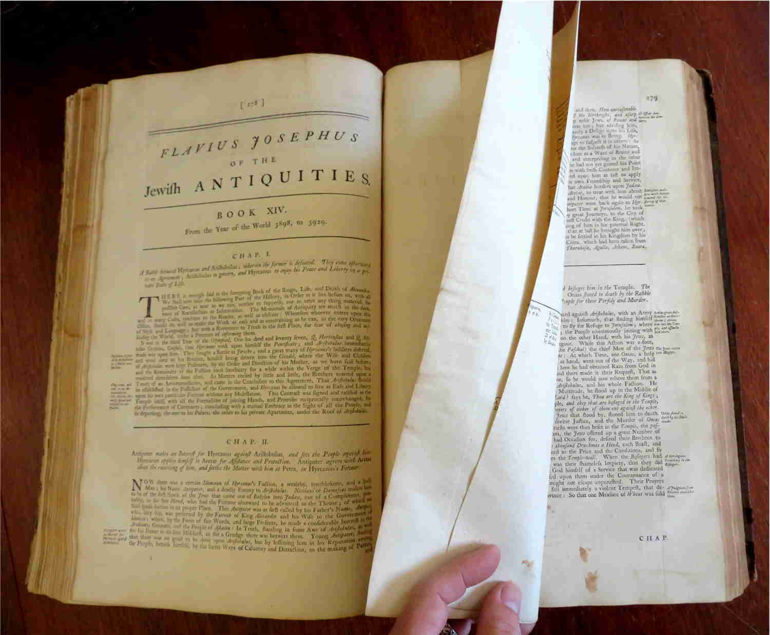Flavius Josephus Works 1755 LEstrange Folio Book - Jewish History with Maps