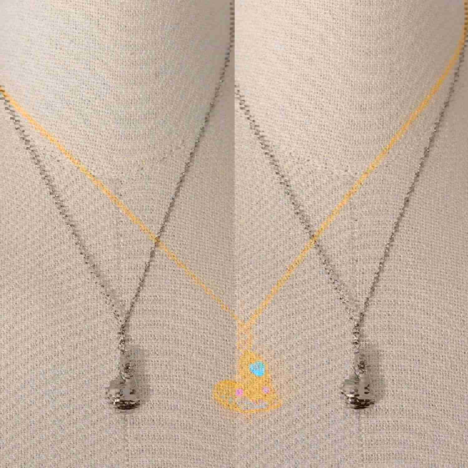 Abigail Heart Necklace with CZ Accents - Trendy & Hypoallergenic