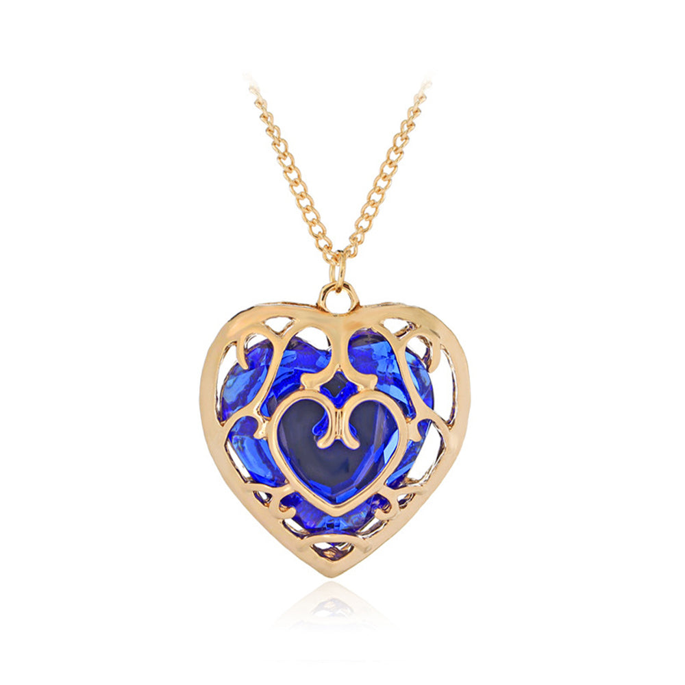 The Legend of Zelda Link Cosplay Pendant Necklace - Heart Container Chain Jewelry for Women and Men