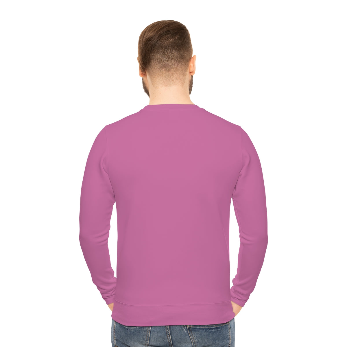 Pink Lightweight Men's Sweatshirt - Breathable & Soft