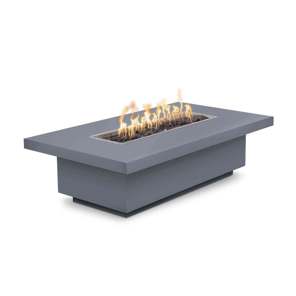 The Outdoor Plus 84 Fremont Powder Coated Steel Rectangle Fire Pit - 15 tall