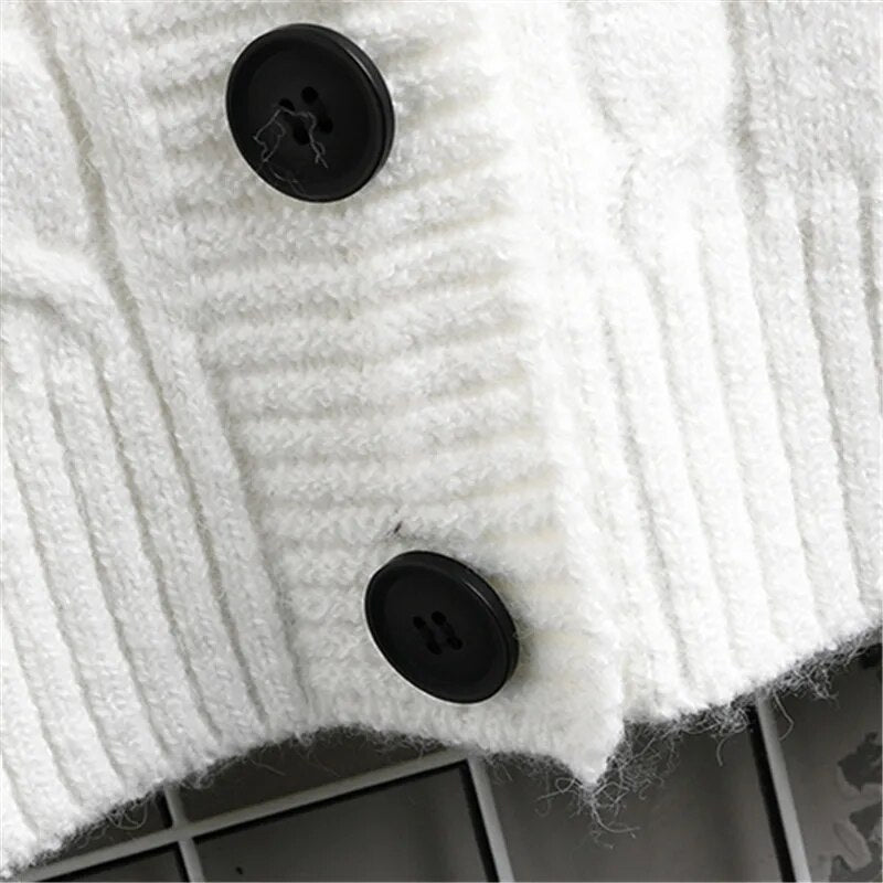 Nukty Autumn Men's Slim Fit Single Breasted Knitted Cardigan