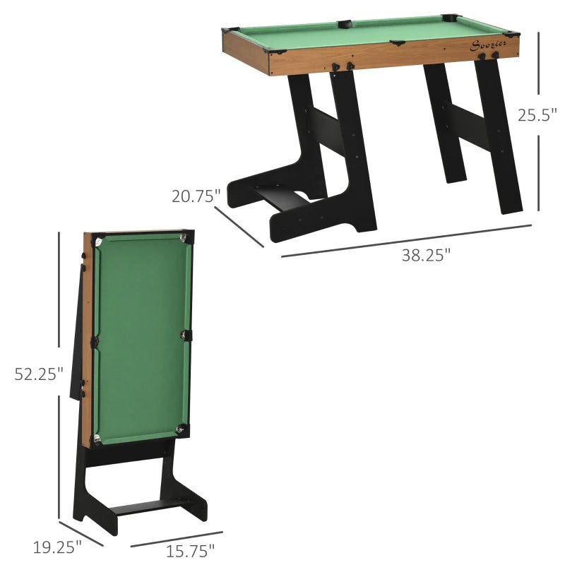 Soozier 72 Compact Folding Multi-Use Indoor/Outdoor Table Tennis Table with Net and Post Set, Blue
