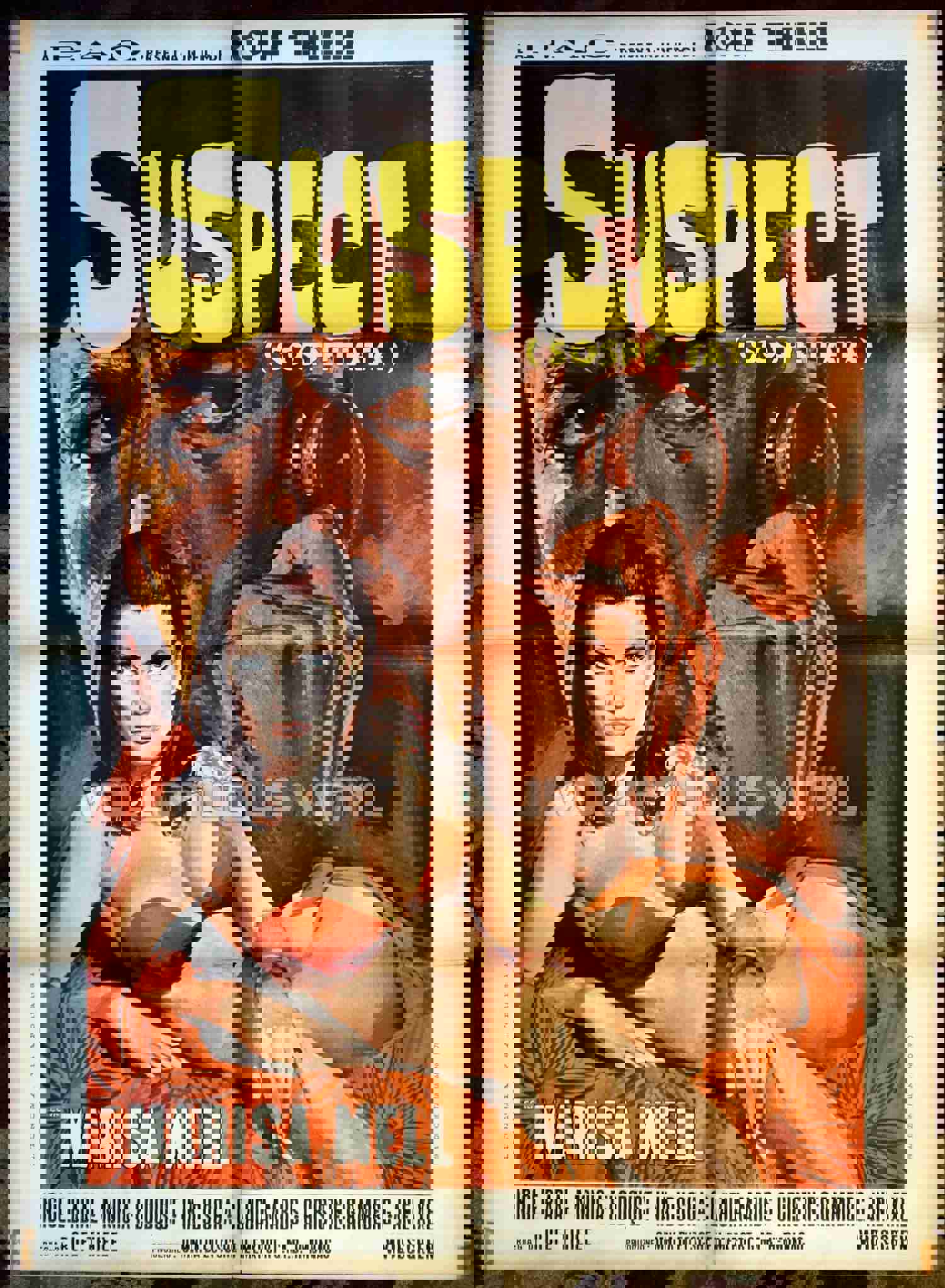 Suspect (1970) - Italian 2F Poster Featuring Marisa Mell in Red Bikini