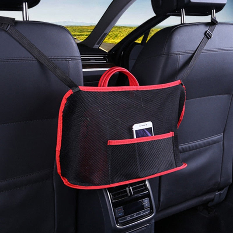 Universal Car Net Pocket Handbag Holder - Multifunction Seat Gap Storage Organizer