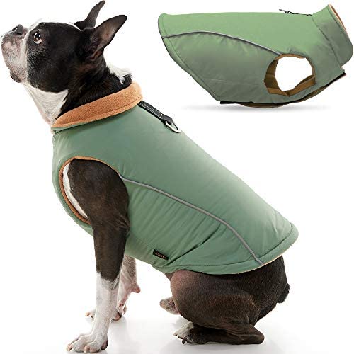Feeke Sports Vest Dog Jacket - Reflective Fleece-Lined Vest for Small Dogs
