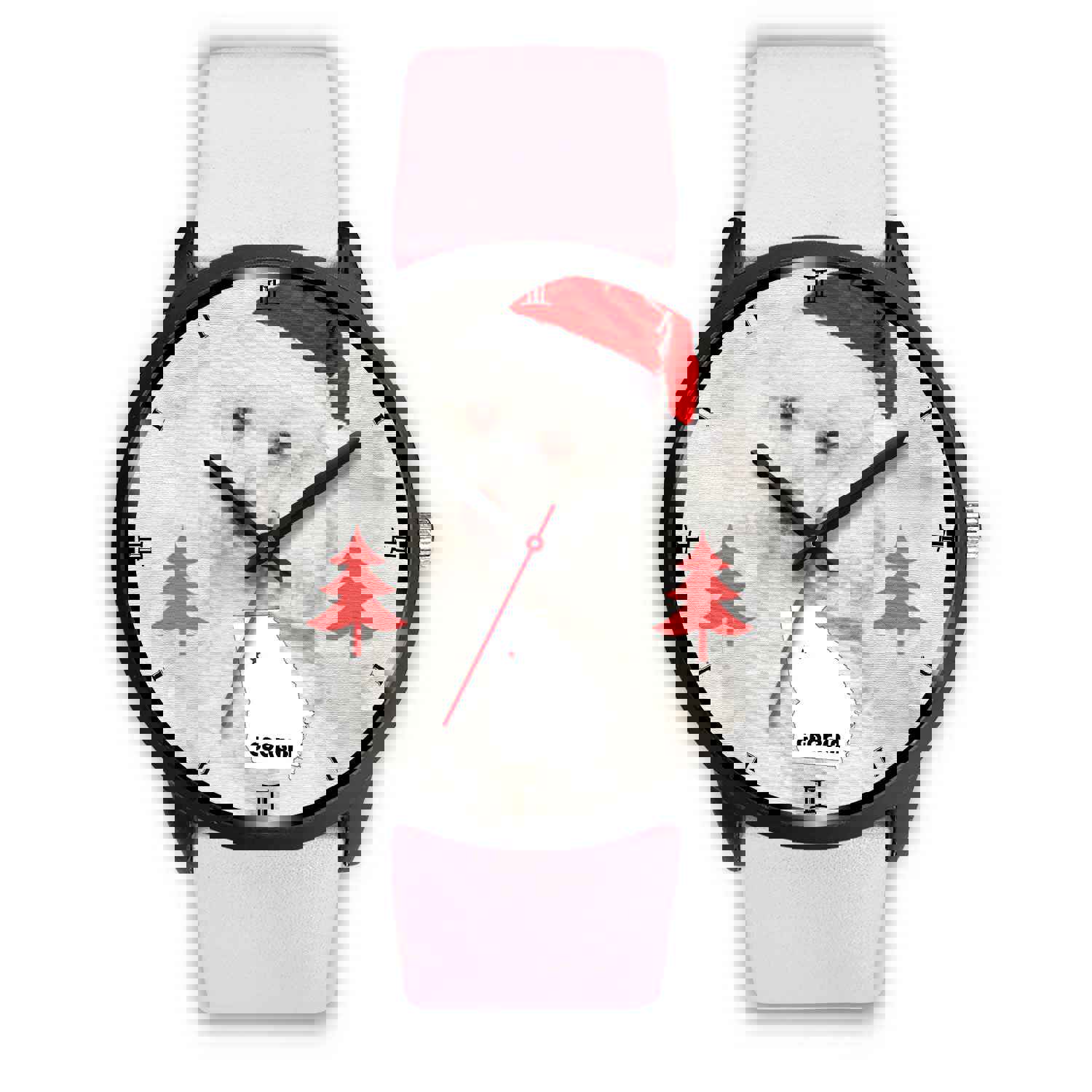 Cute Poodle Dog Georgia Christmas Special Wrist Watch