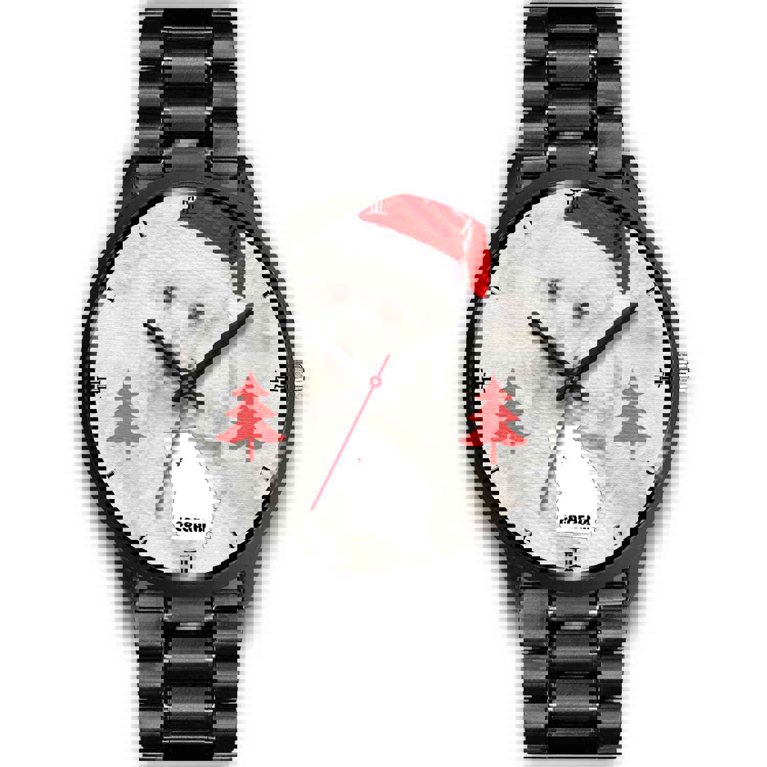 Cute Poodle Dog Georgia Christmas Special Wrist Watch