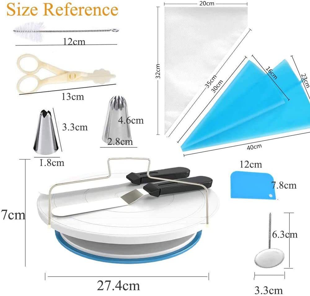 301-Piece Cake Decorating Kit with Turntable and Piping Tips