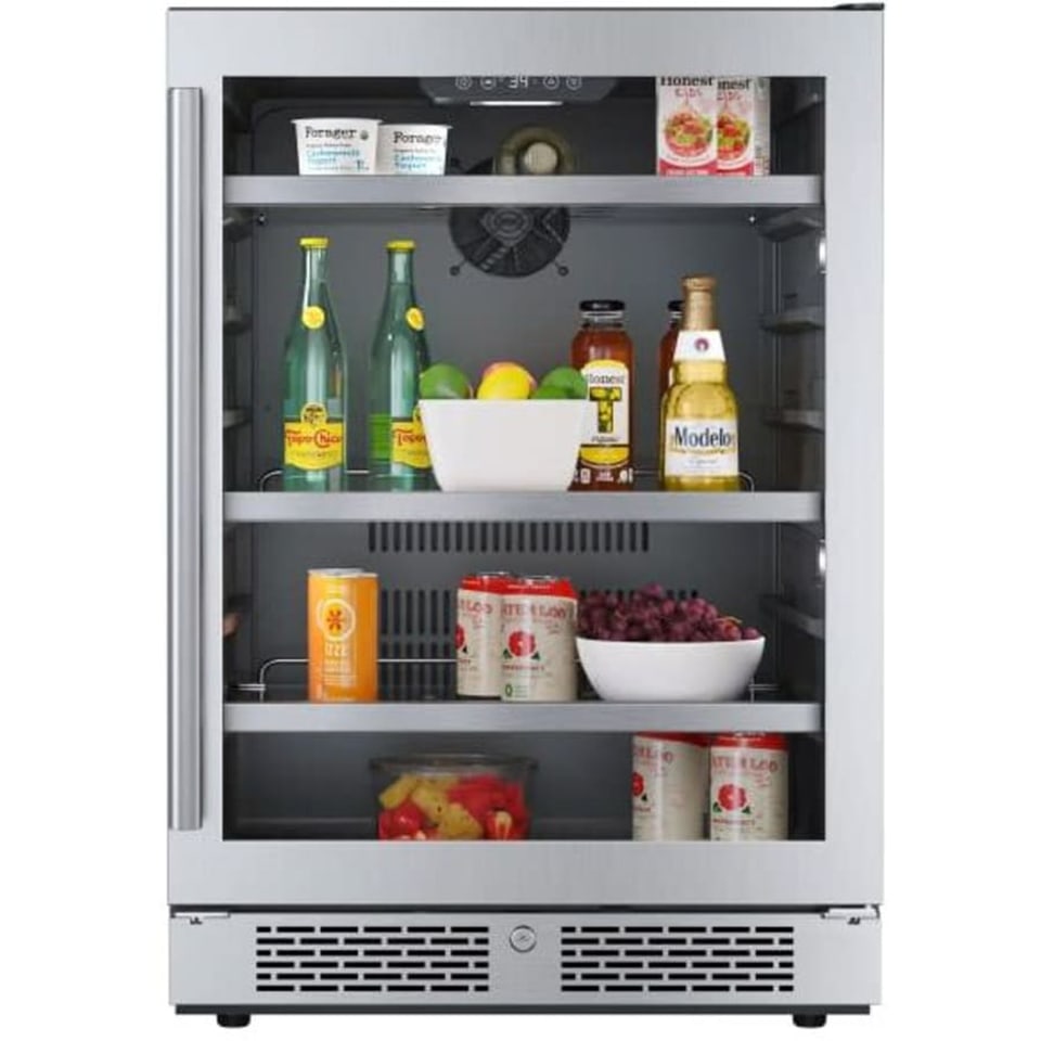 Avallon ABR242SGRH 24" Wide 140 Can Energy Efficient Beverage Center in Stainless Steel