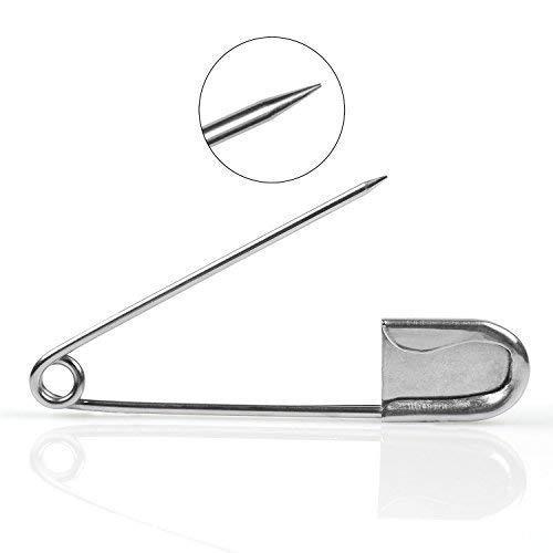 5 Inch Heavy Duty Stainless Steel Safety Pins (10 PCS) - Extra Large for Laundry, Blankets & Upholstery