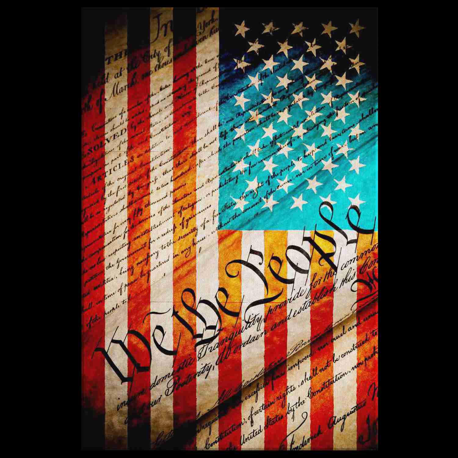 WE THE PEOPLE FLAG ART - CANVAS ART