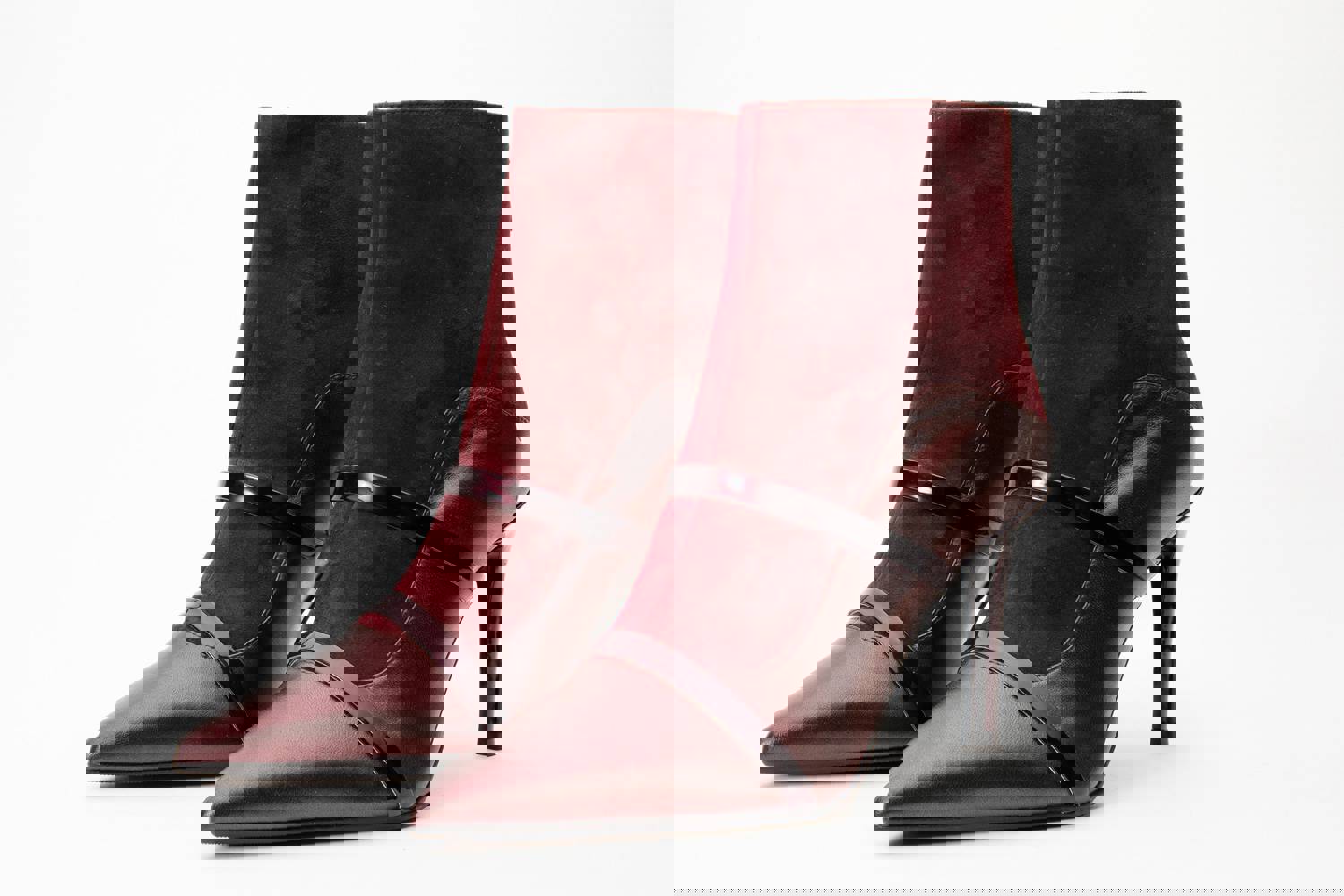 Manila Burgundy Leather Ankle Women Boot