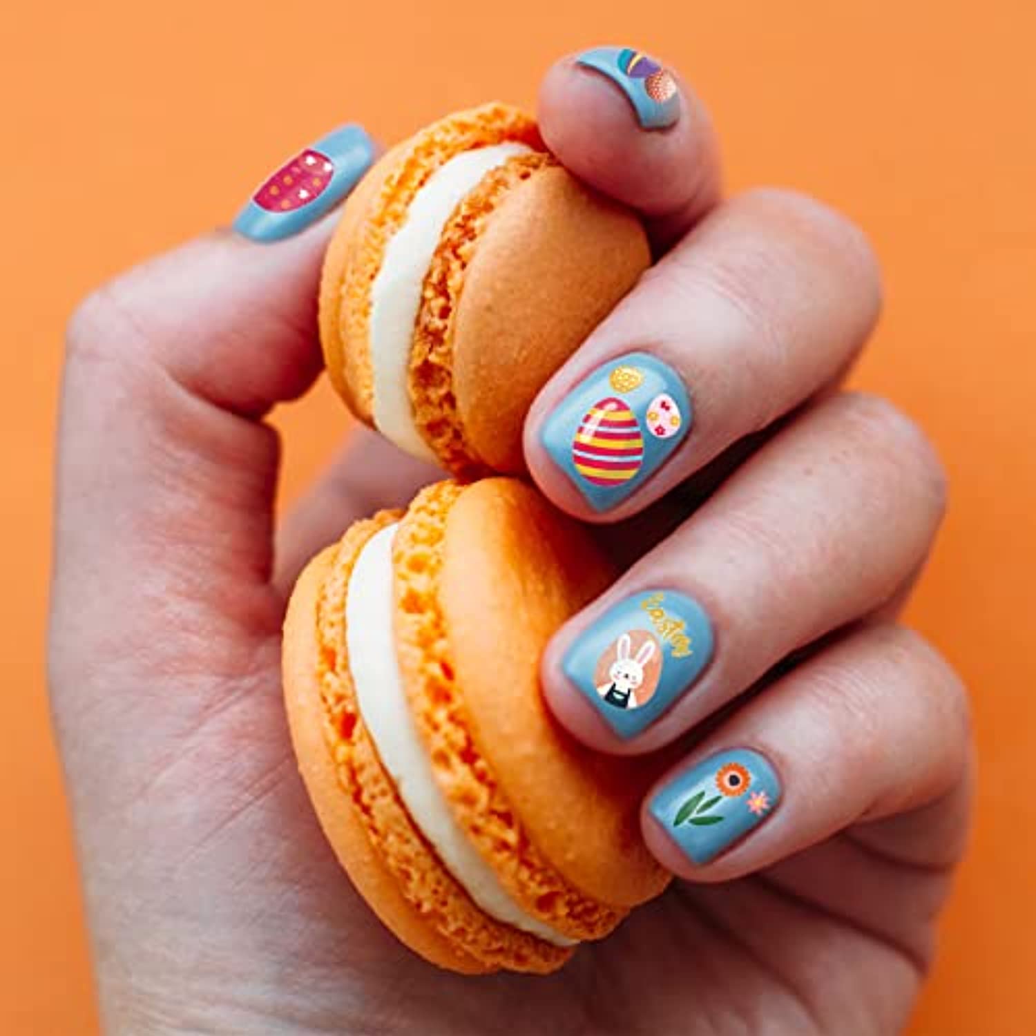 TailaiMei Easter Nail Stickers - Self-Adhesive Nail Art Decals for DIY Nail Decorations