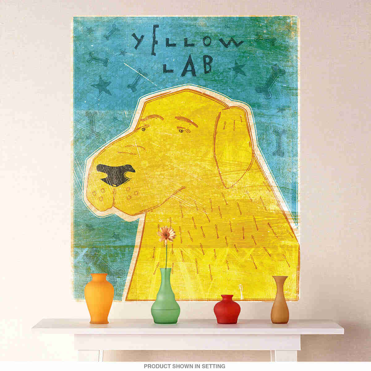 Yellow Labrador Pet Dog Wall Decal - Premium Removable Art