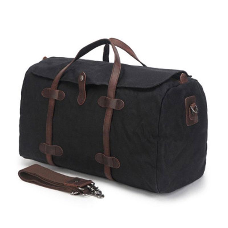 Men's Waxed Canvas Weekender Bag - Durable Travel & Overnight Bag