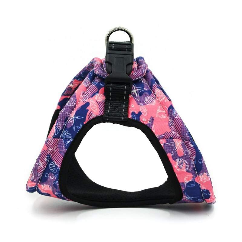 Adjustable Breathable Pet Dog Harness for Small & Medium Dogs - Printed Puppy Vest for Outdoor Walking