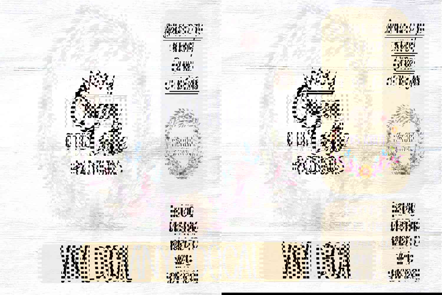 Queen of this Castle Raising Sons Vinyl Car Decal | Mom of Boys Bumper Sticker