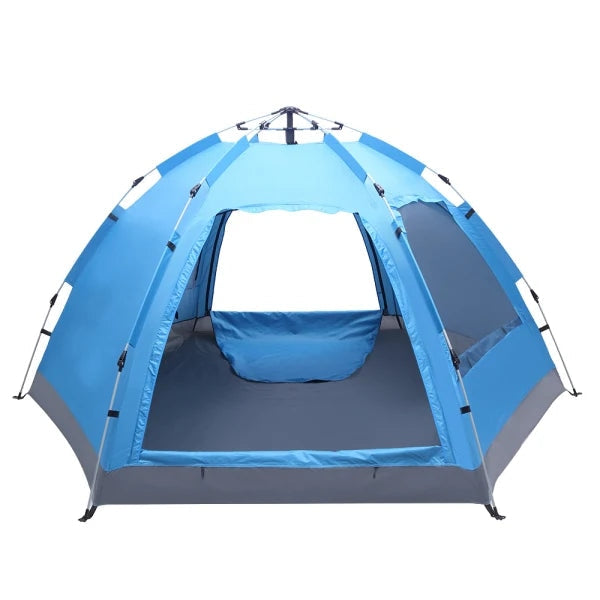 3-4 Person Automatic Family Camp Tent Instant Pop Up Waterproof for Camping Hiking Travel Outdoor Activities