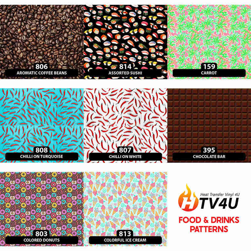 Puff Patterned Heat Transfer Vinyl (12 x 12) for DIY Clothing Designs
