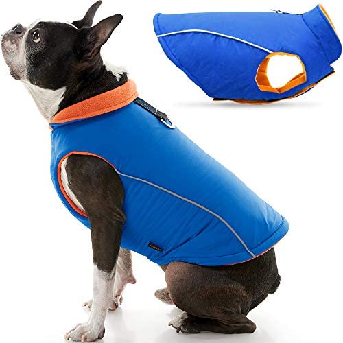 Feeke Sports Vest Dog Jacket - Reflective Fleece-Lined Vest for Small Dogs