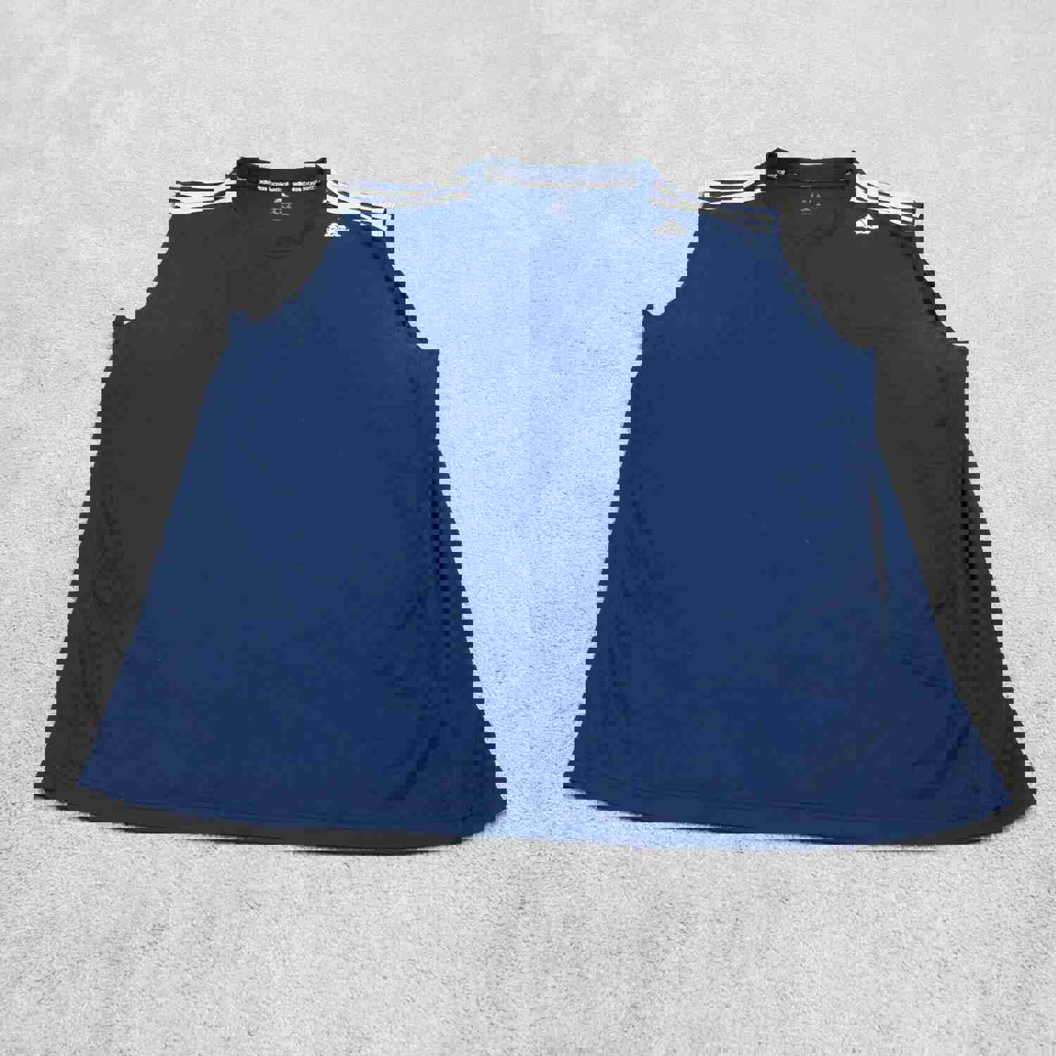 Adidas Men's Activewear Tank Tee Sleeveless Crew Neck Sports Logo Blue Size 2XL