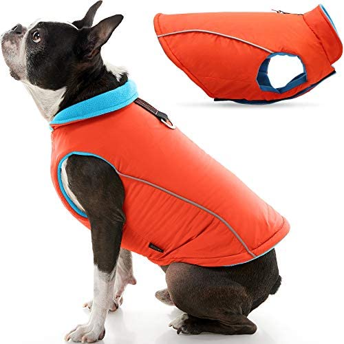 Feeke Sports Vest Dog Jacket - Reflective Fleece-Lined Vest for Small Dogs