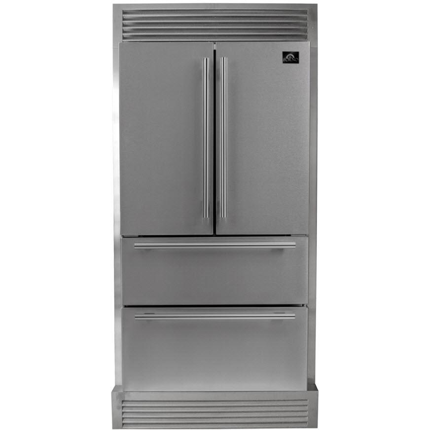 Forno 36-inch, 19.2 cu.ft. Freestanding French 4-Door Refrigerator with Interior Ice Maker