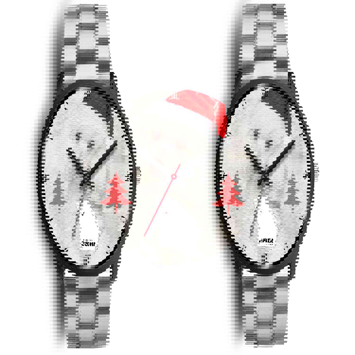Cute Poodle Dog Georgia Christmas Special Wrist Watch