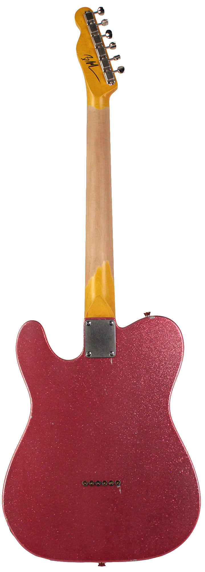 Nash T-63 Guitar, Pink Sparkle, Light Aging - Vintage Styled Tele Model