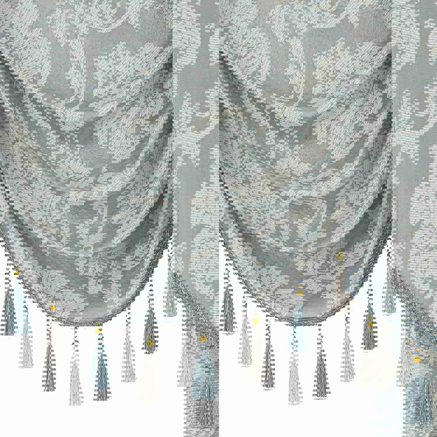 Canterbury Swag Valance - Embroidered Waterfall Window Valance