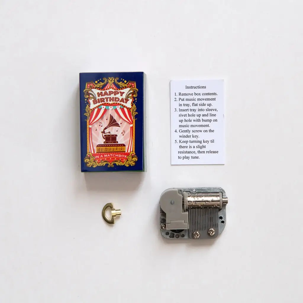 Happy Birthday Music Box in A Matchbox - Unique Musical Gift