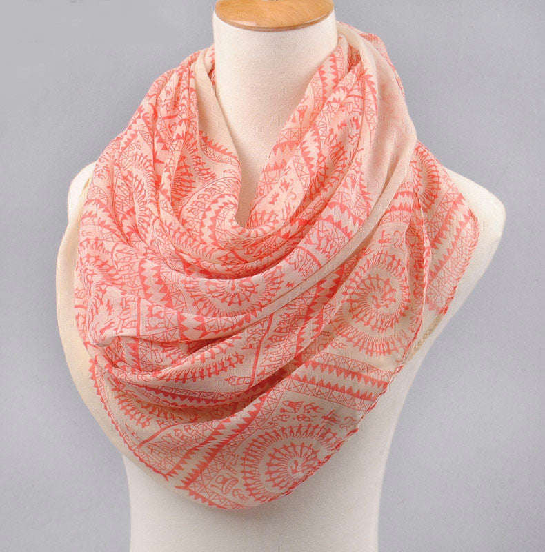 Fashion Women's Leopard Print Chiffon and Cotton Scarf Shawl