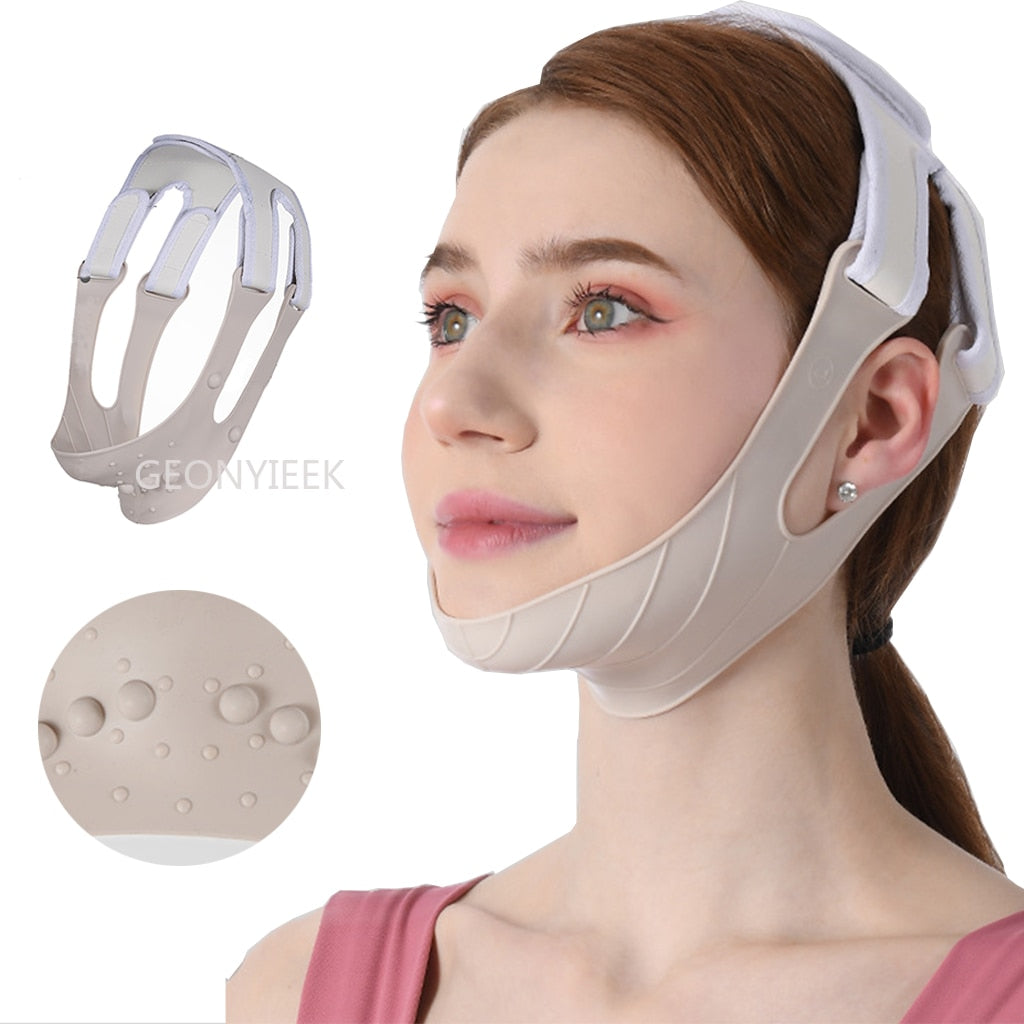 Women's Chin Cheek Silicone Face Slimming Bandage Lift Up Belt