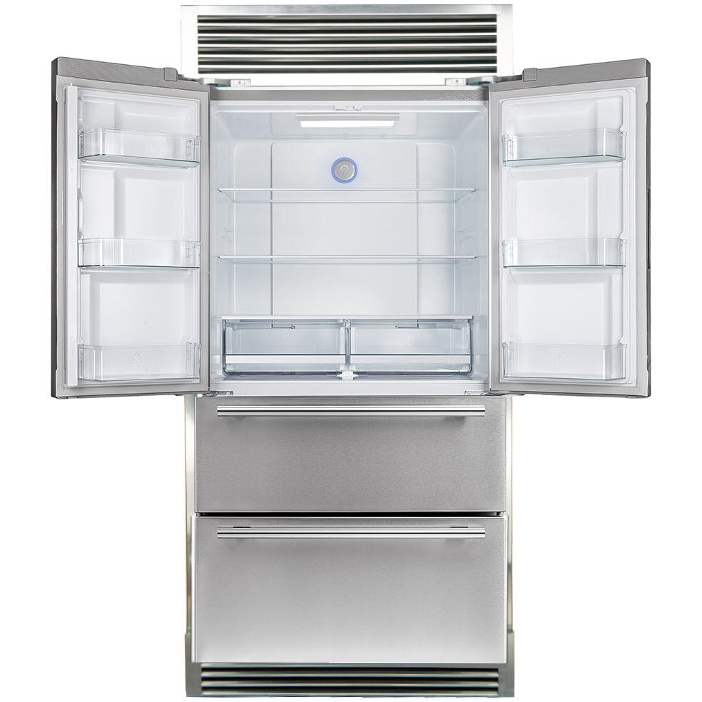 Forno 36-inch, 19.2 cu.ft. Freestanding French 4-Door Refrigerator with Interior Ice Maker