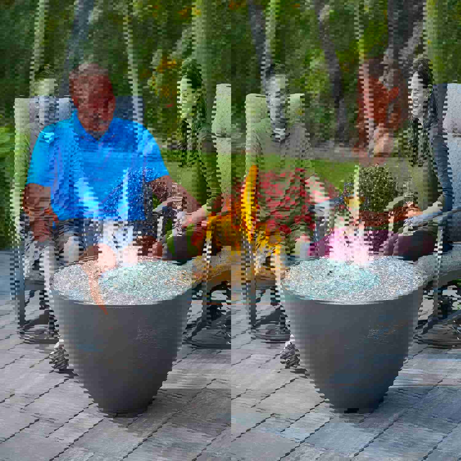 Cove Edge Round Gas Fire Pit Bowl 42 - White Supercast™ Finish