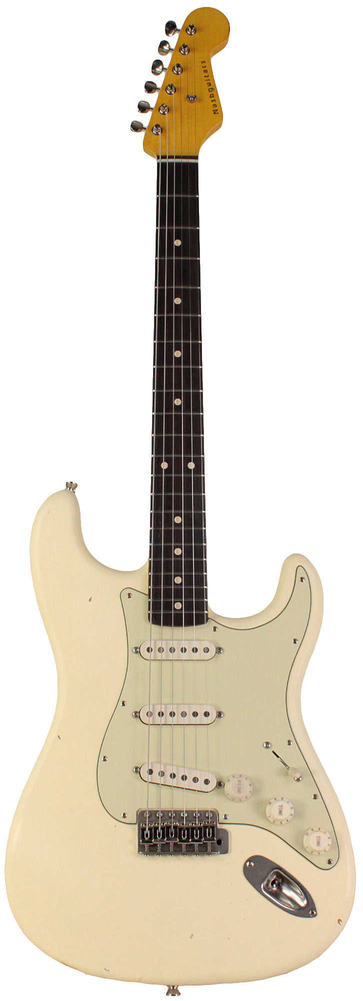 Nash S-63 Guitar, Olympic White, Light Aging