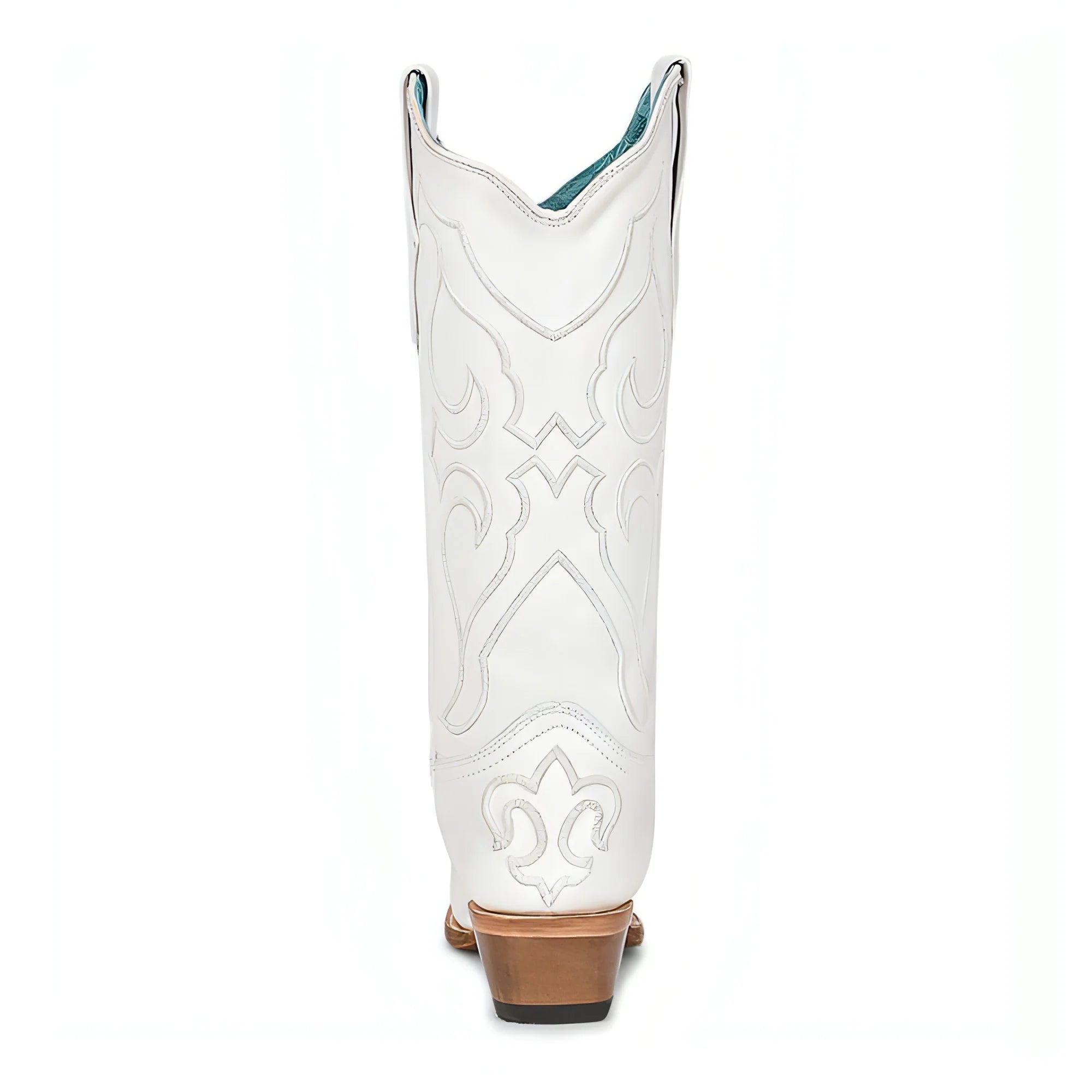 Corral Ladies Western Embroidery Snip Toe White Pull On Boots