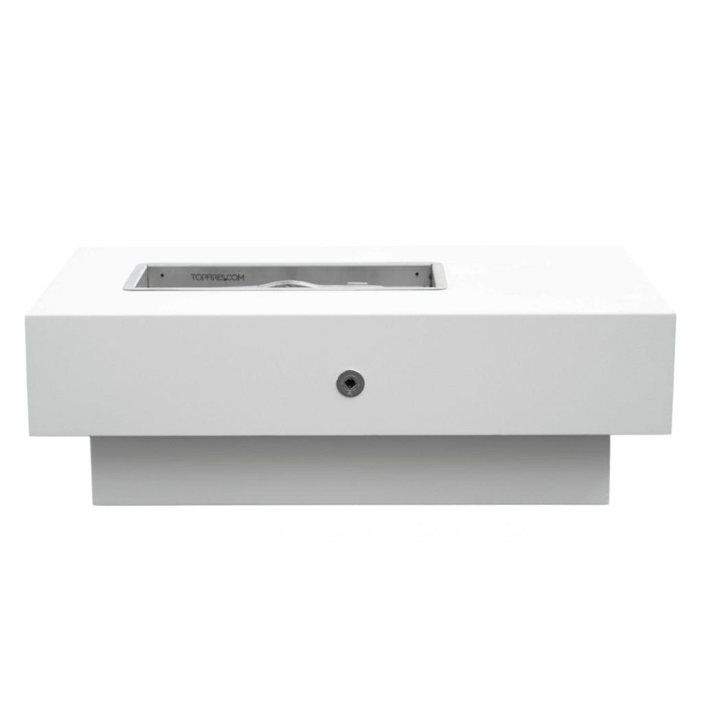 48 San Juan Powder Coated Steel Rectangle Fire Pit Table - The Outdoor Plus