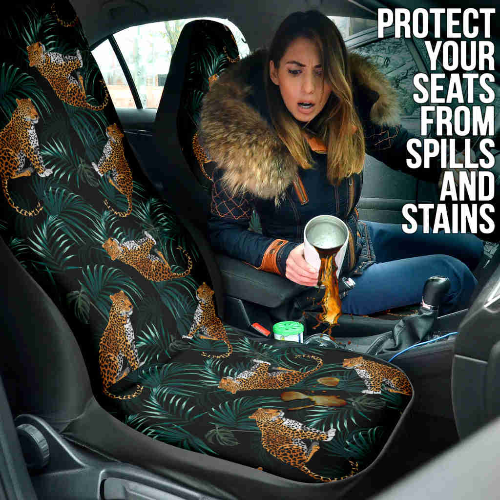 Leopard Skin Wild Pattern Car Seat Covers - Premium Car Interior Accessories