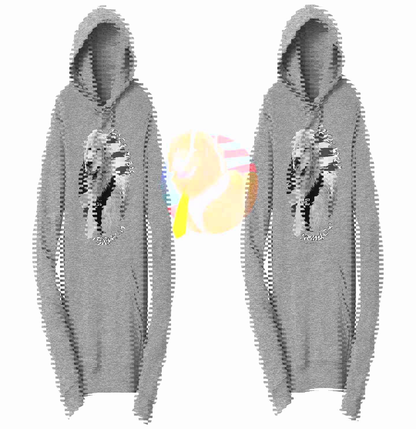 Mayor Max USA Flag Circle - Adult Unisex Hoodie Sweatshirt