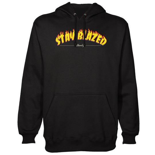 Stay Blazed Flames Hoodie - Cannabis Friendly Apparel