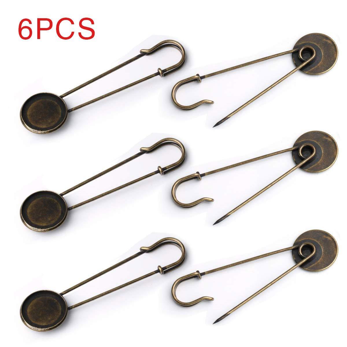 5 Inch Heavy Duty Stainless Steel Safety Pins (10 PCS) - Extra Large for Laundry, Blankets & Upholstery