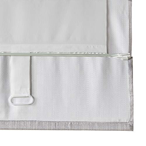 Madison Park Galen Cordless Roman Shades - Grey, 31 x 64, Room Darkening, Energy Efficient