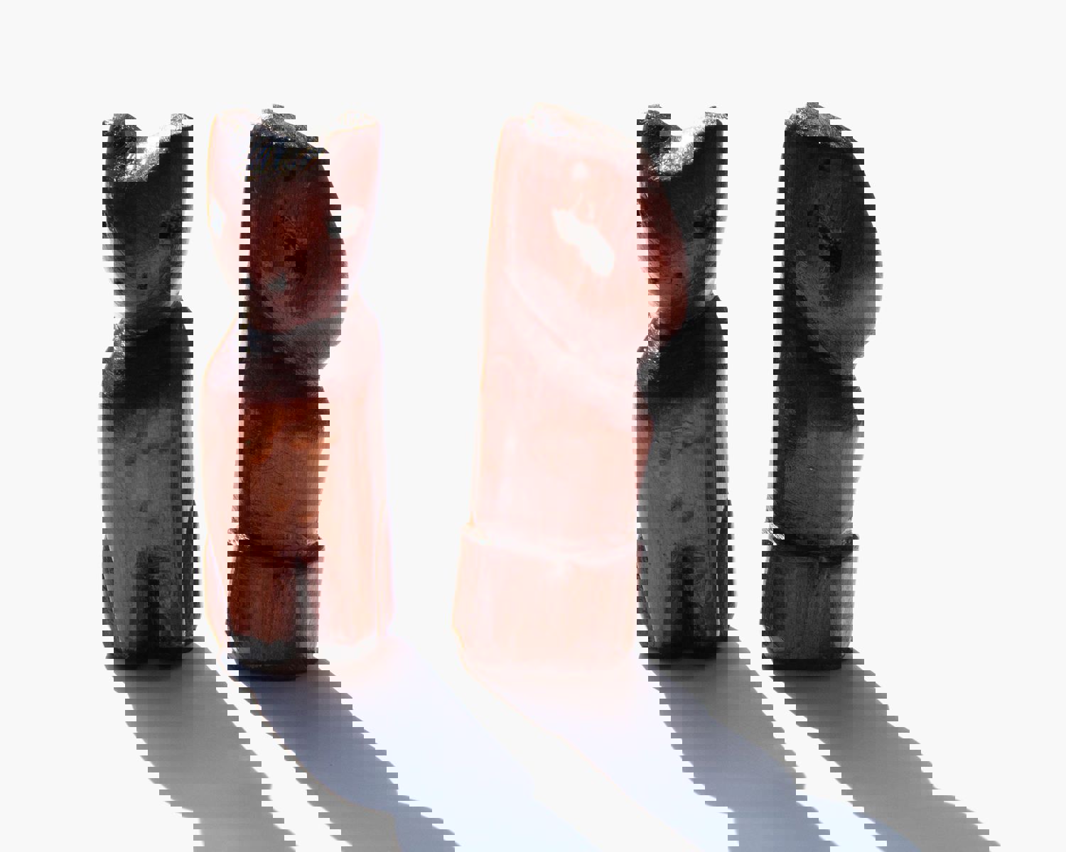 Handmade Folk Art Cedar Wood Whimsy Pair